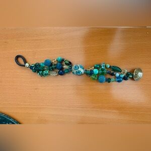 Artisan Beaded Bracelet in Blue and Green